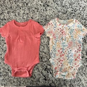 0-3 Mos Ribbed Bodysuits